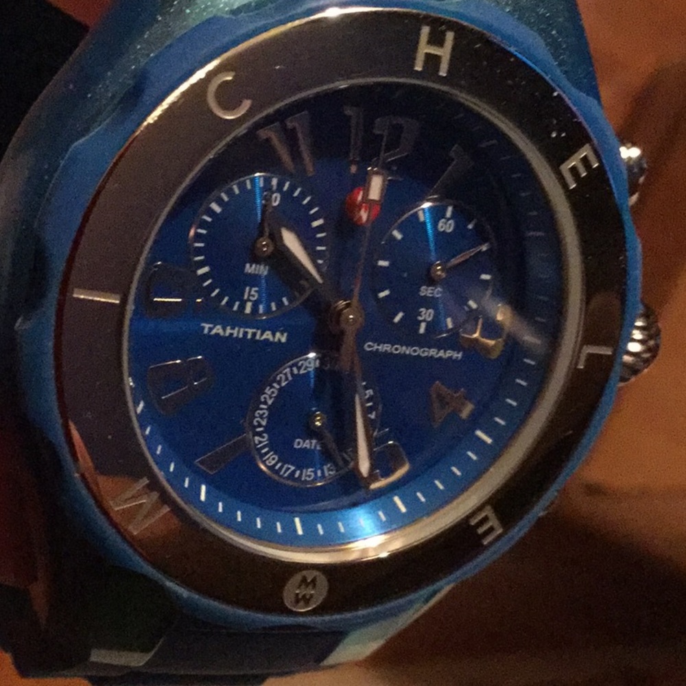 Beautiful blue sport chronograph Michele Watch